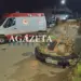 Carro capota e para com as rodas para cima em Rio Branco; jovem de 20 anos fica ferida