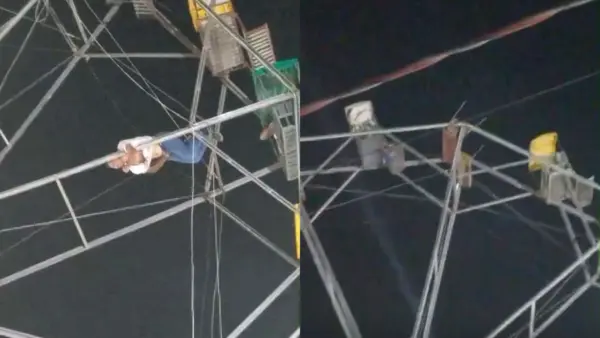 VÍDEO: Acidente deixa pessoa pendurada em roda-gigante durante a ExpoQuinari