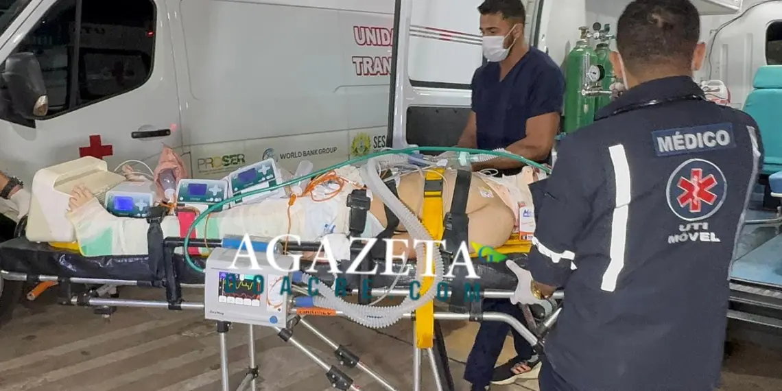 Adolescente ferido em acidente que matou um no Acre é transferido em estado gravíssimo para o PS da capital