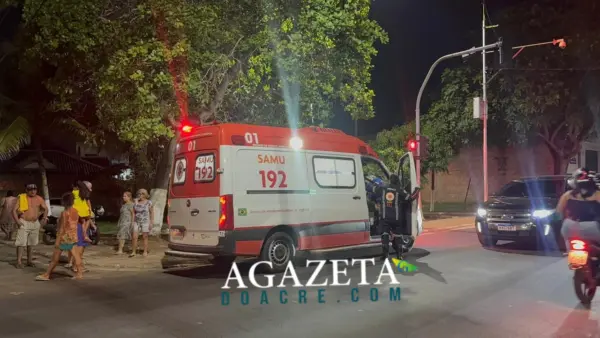 Motociclista com deficiência fica ferido após ser atingido por veículo em alta velocidade em Rio Branco