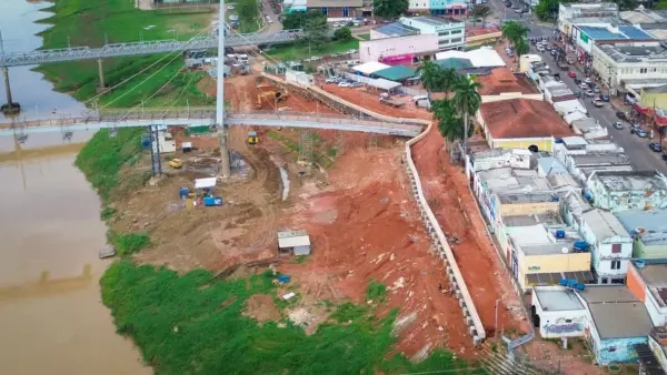 Deracre reforça base da Passarela Joaquim Macedo em nova etapa de obra 1 Deracre reforça base da Passarela Joaquim Macedo em nova etapa de obra