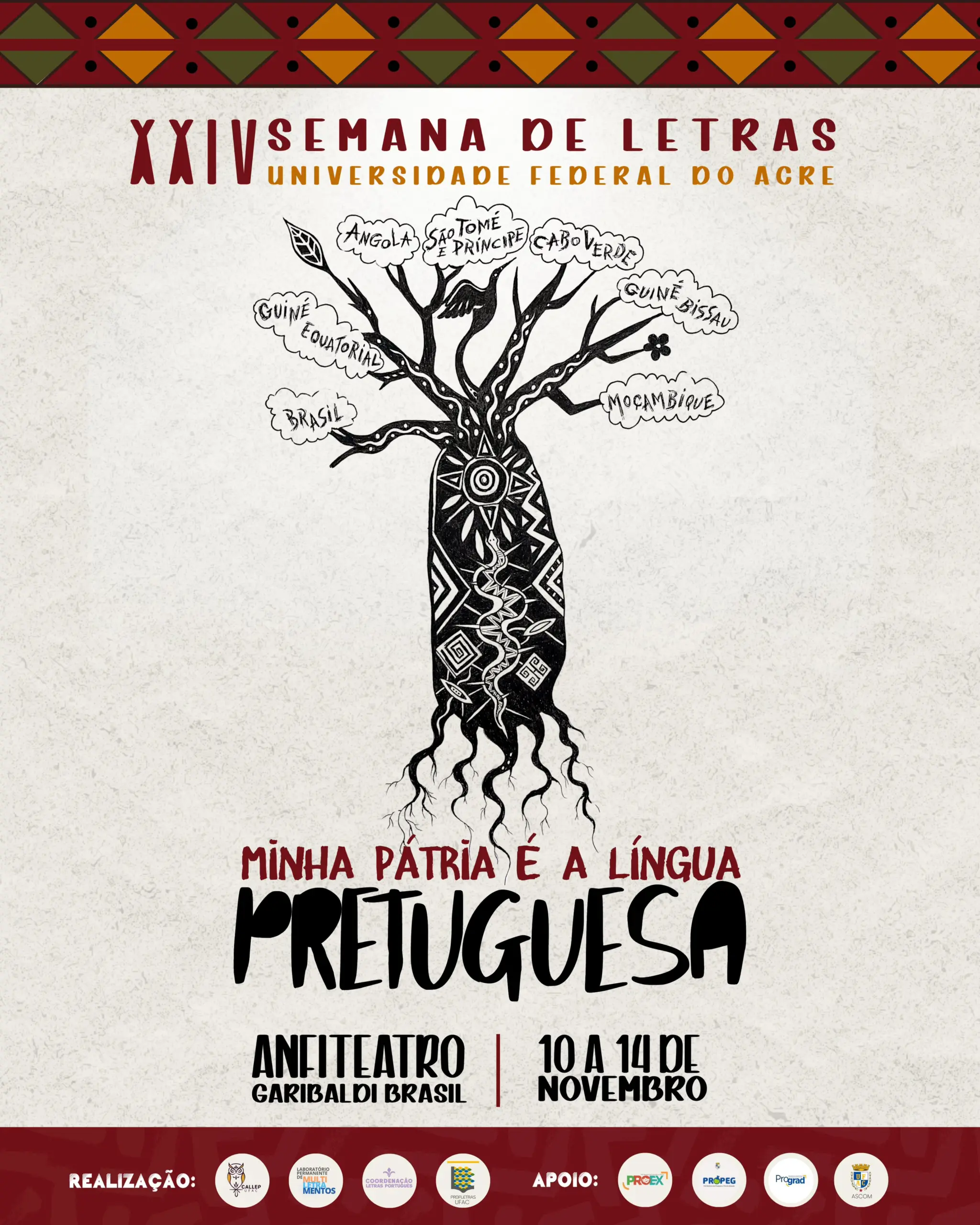 “Minha pátria é a língua pretuguesa”: Semana de Letras celebra 50 anos da independência dos países africanos lusófonos