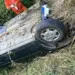 Veículo que capotou em acidente na BR-424, em Garanhuns — Foto: PRF