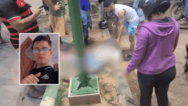 Jovem sem habilitação morre após bater motocicleta em poste de praça no interior do Acre