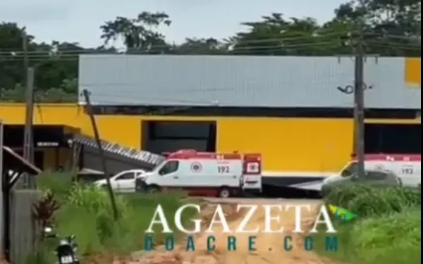 Trabalhadores ficam feridos após desabamento de cobertura em galpão em Cruzeiro do Sul