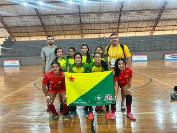 Equipe acreana de futsal conquista mais uma medalha nos jogos escolares