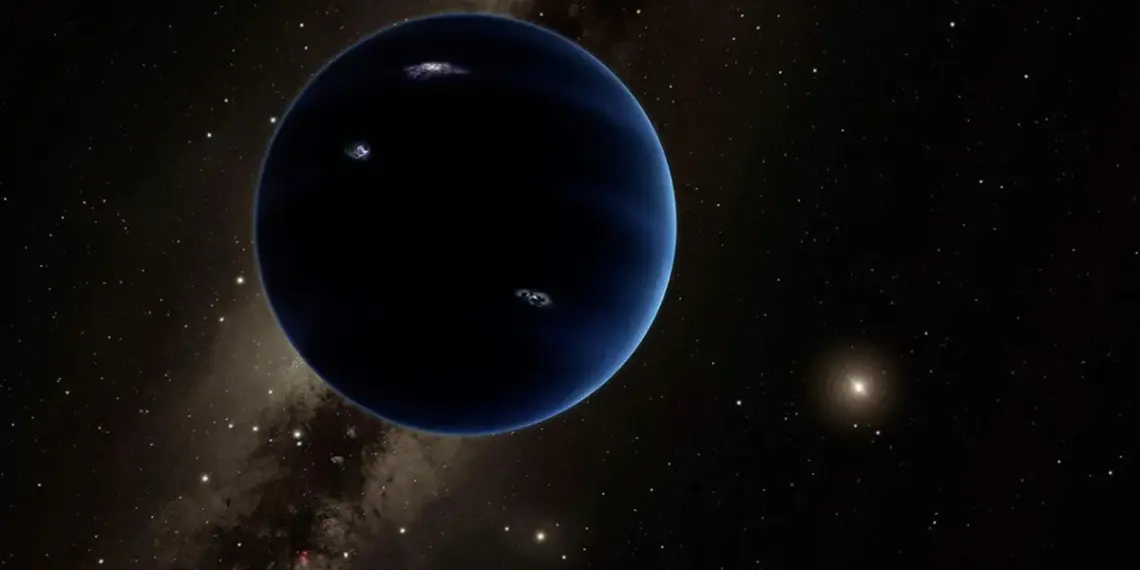 Ilustração mostrando o Planeta Nove, um corpo hipotético e desconhecido em nosso Sistema Solar  • Nasa