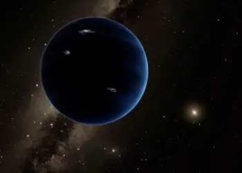 Ilustração mostrando o Planeta Nove, um corpo hipotético e desconhecido em nosso Sistema Solar  • Nasa