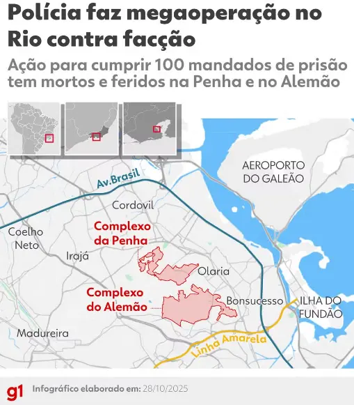 Operação mais letal do Rio deixa 64 mortos, sendo 4 policiais 2 Operação mais letal do Rio deixa 64 mortos, sendo 4 policiais