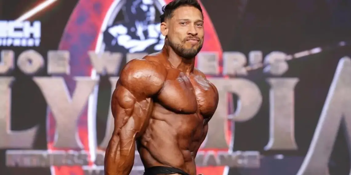 Ramon Dino em apresentação nas prévias do Mr. Olympia 2024  • Reprodução/Instagram Mr. Olympia