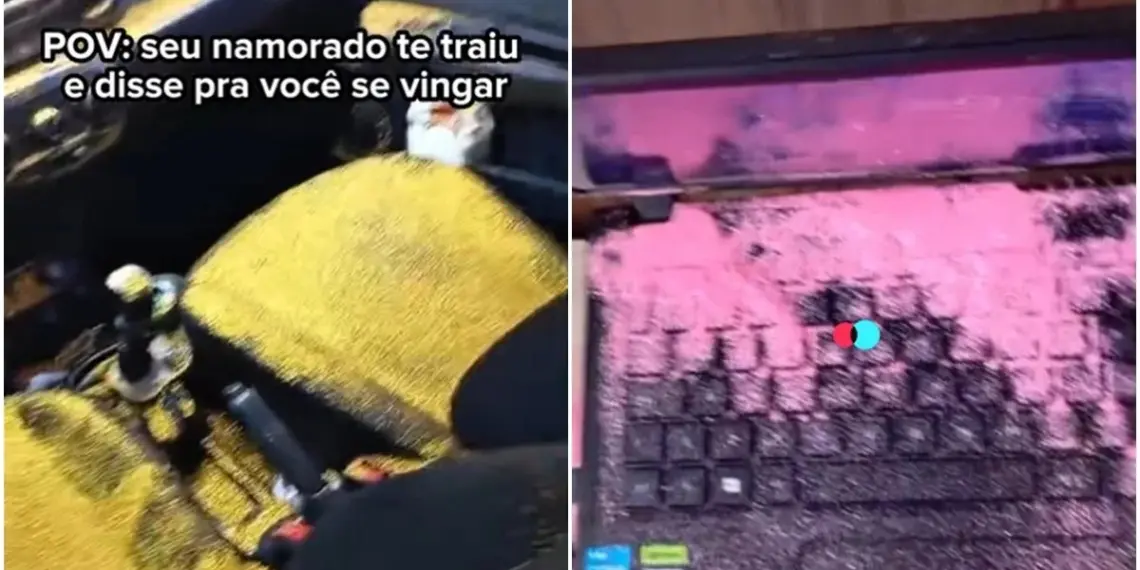 Mulher espalha glitter no carro e na casa do ex após traição