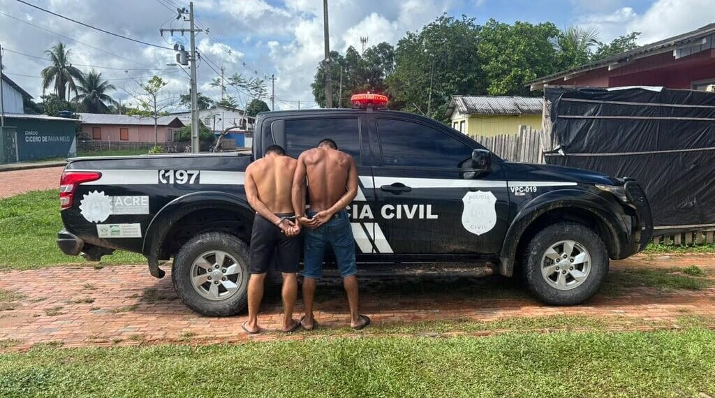 Polícia Civil prende dupla criminosa por extorsão contra indígenas no interior do Acre 1 Foto: Cedida
