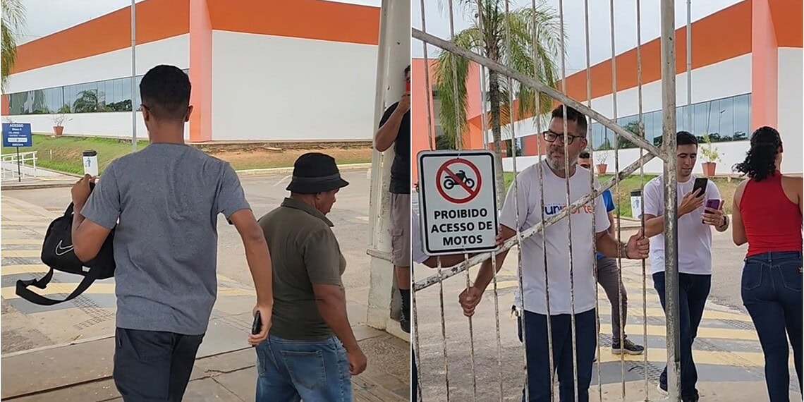 Portões se fecham para o Enem 2025; últimos a entrar são recebidos com "torcida". VÍDEO 1 Portões se fecham para o Enem 2025; últimos a entrar são recebidos com "torcida". VÍDEO