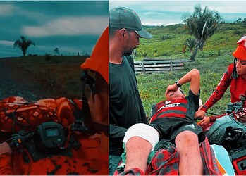 Bombeiros resgatam homem com fratura após operação de cinco horas em área de difícil acesso no Acre