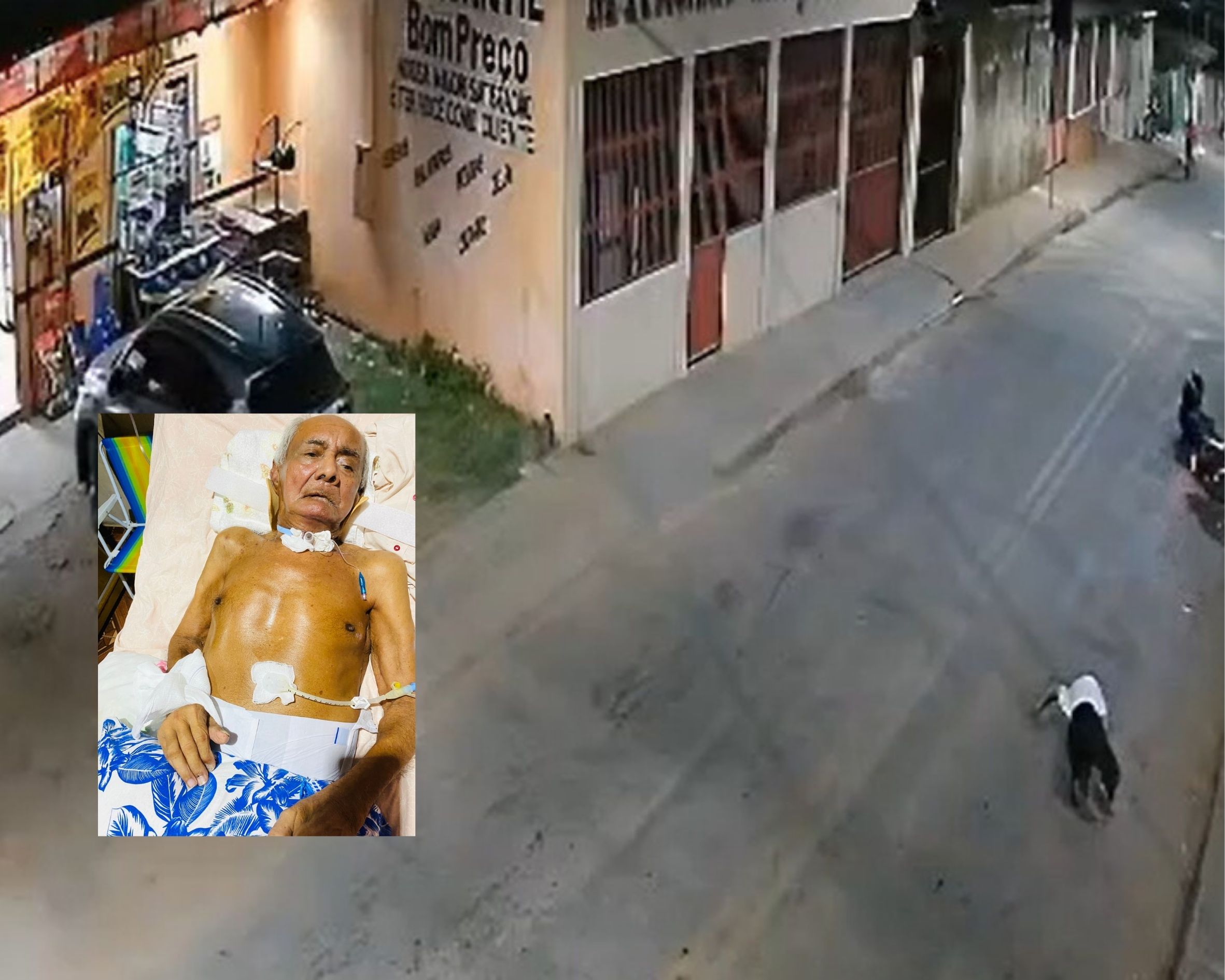 Idoso é atropelado por moto, sofre traumatismo craniano e família faz apelo para custear cuidados no Acre; VÍDEO
