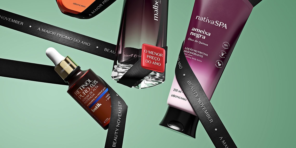 A Boti Friday chegou: O Boticário lança Central de Carrinhos Abandonados em campanha com descontos de até 70% na maior promoção do ano