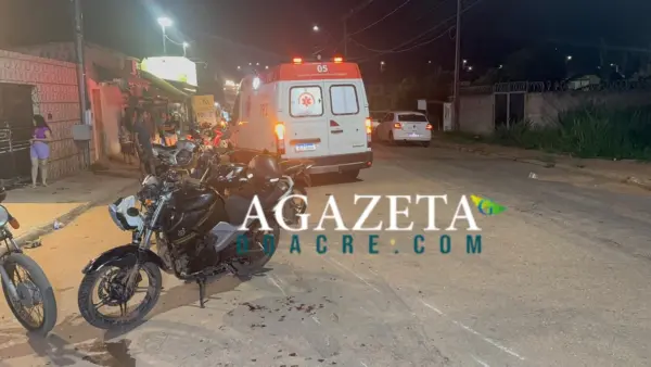 Adolescentes usam moto sem autorização, se envolvem em colisão e deixam três feridos em Rio Branco