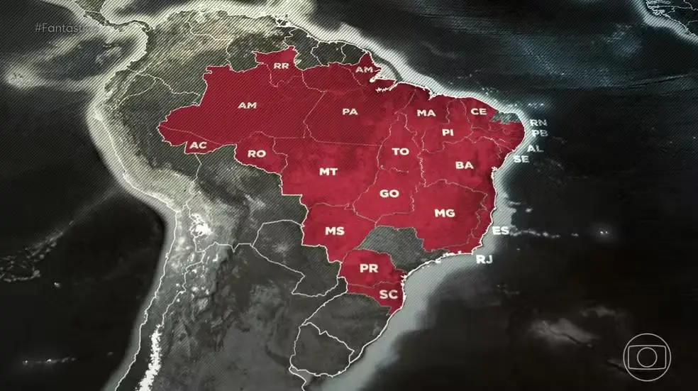 Entenda por que o RS é um dos únicos estados do Brasil sem atuação do Comando Vermelho 1 Mapa do Comando Vermelho no Brasil — Foto: Reprodução/Fantástico
