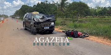 Motociclista morre após colisão com caminhonete na Rodovia AC-10, em Rio Branco