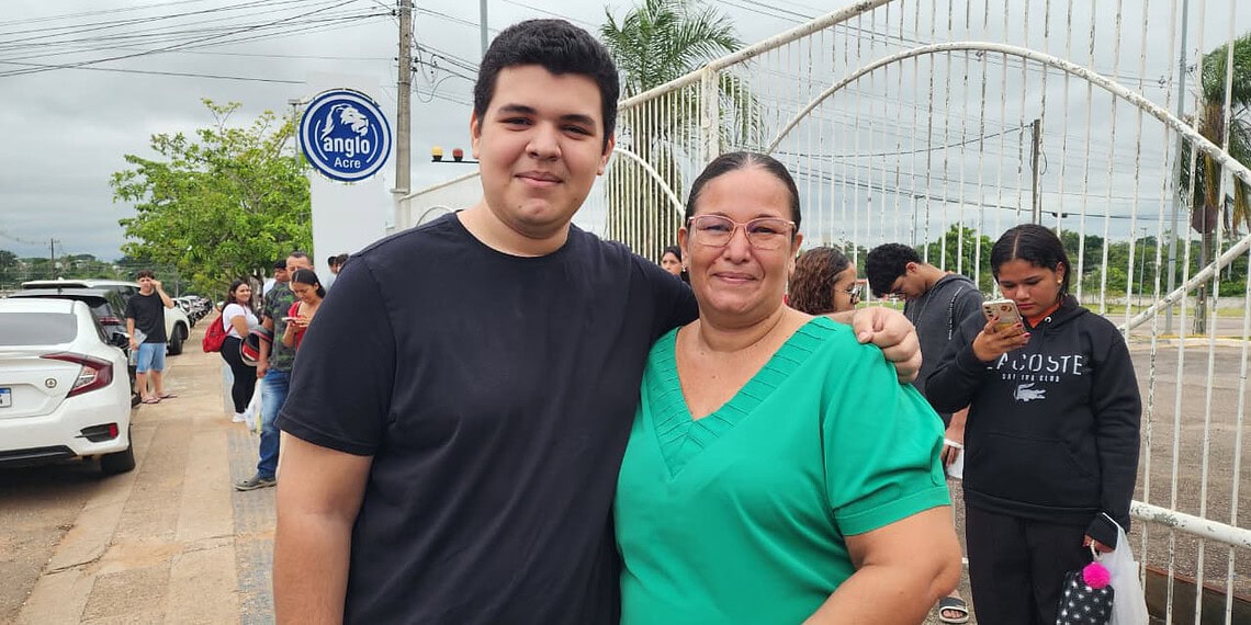 No Acre, mãe e filho encaram o Enem 2025 juntos: "sonho antigo". VÍDEO 1 Foto: Juan Vicent Diaz