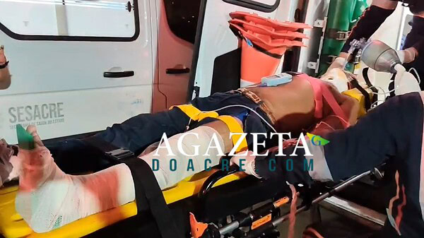 Homem sofre traumatismo craniano grave após ser atropelado por moto na BR-364