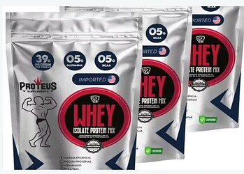 O whey protein em pó da marca Proteus/Whey Isolate Protein Mix — Foto: reprodução