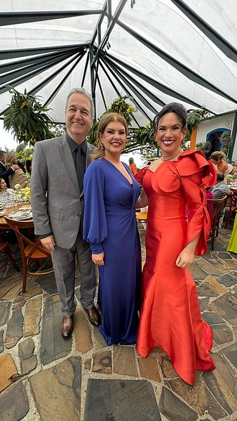 A celebração da união de Rodrigo Guerra e Camila Rodrigues foi realizada no último fim de semana na Villa Casarão, em Florianópolis