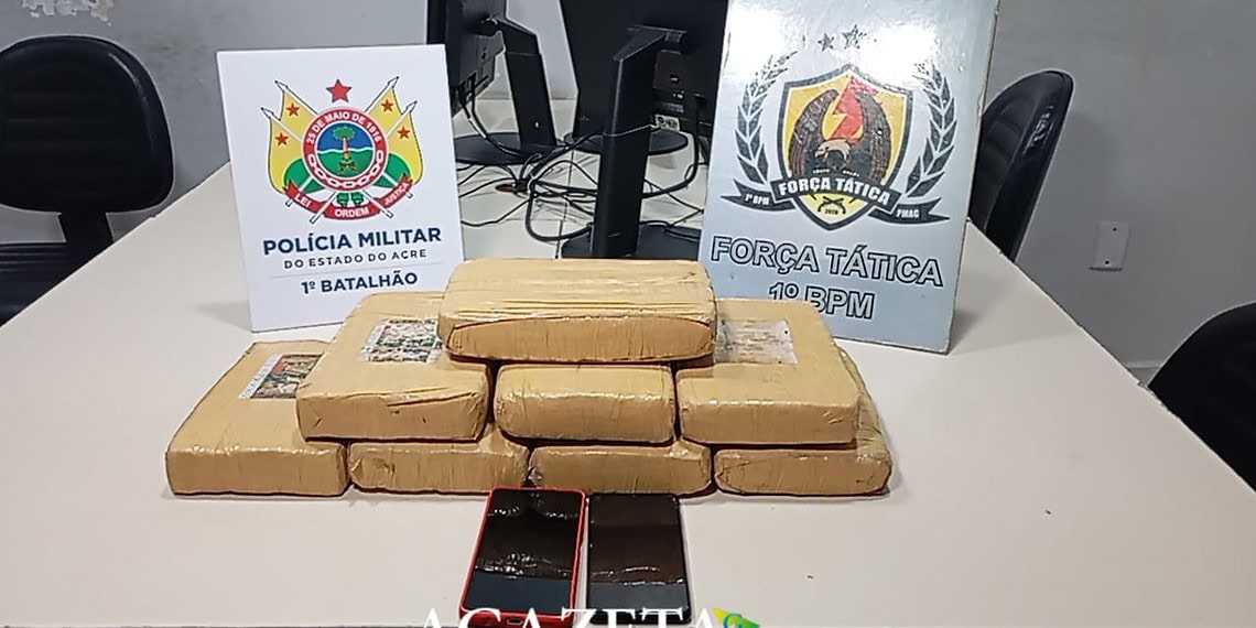 Falso entregador é preso com 8 kg de maconha escondidos em bag de delivery em Rio Branco 1 Falso entregador é preso com 8 kg de maconha escondidos em bag de delivery em Rio Branco