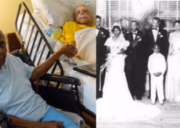 Casal mais velho do mundo completa 83 anos de casamento e entra para o Guinness World Records 6 Lyle Gittens, de 108 anos, e sua esposa Eleanor Gittens, de 107 anos, no dia do casamento — Foto: Reprodução/Instagram @longeviquest