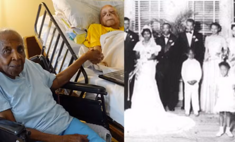 Casal mais velho do mundo completa 83 anos de casamento e entra para o Guinness World Records 1 Lyle Gittens, de 108 anos, e sua esposa Eleanor Gittens, de 107 anos, no dia do casamento — Foto: Reprodução/Instagram @longeviquest