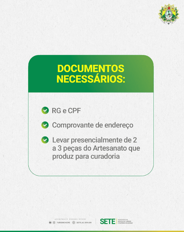 Governo promove Caravana de Cadastramento de Artesãos em Rio Branco neste sábado