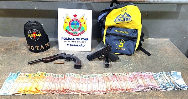 Dupla é presa pela PM após roubo em comércio no Acre