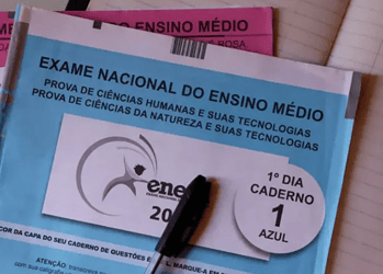 Caderno de provas Enem — Foto: Reprodução