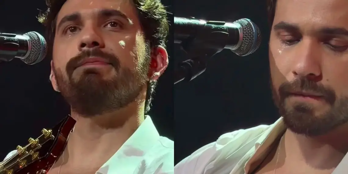 Gustavo Mioto chora ao cantar música sobre desilusão amorosa 1 Foto: Reprodução/Internet