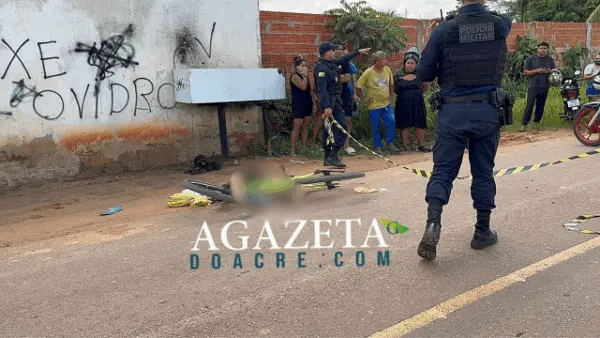 URGENTE: Jovem é morto a tiros enquanto andava de bicicleta no Segundo Distrito de Rio Branco