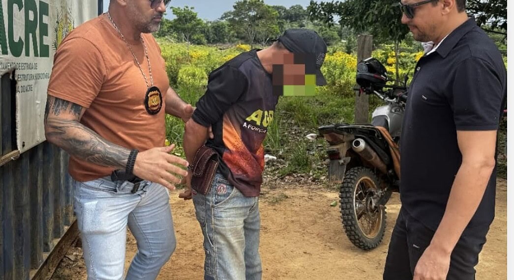 Homem é preso no Acre por crimes ambientais e grilagem de terras 1 Foto: cedida