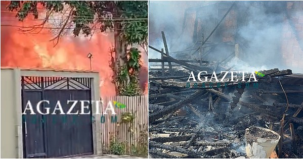 Incêndio atinge residência e deixa homem ferido na Baixada da Sobral