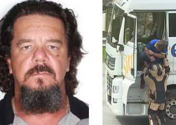 Dener Laurito do Santos, de 52 anos, foi alvo de criminosos do Rodoanel Mário Covas na manhã desta quarta-feira, 12 — Foto: Montagem/g1/Reprodução/TV Globo