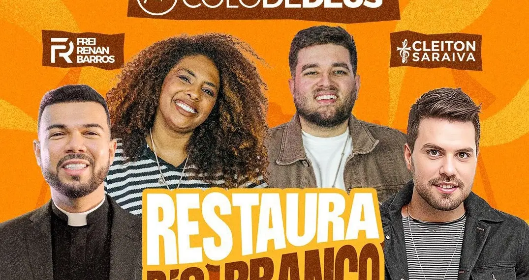 Frei Renan, Cleiton Saraiva e Colo de Deus são atrações do Restaura Rio Branco 2025