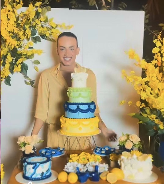 Wilson Barbosa Neto e  Fernanda Teixeira receberam familiares e amigos íntimos para o chá revelação do primeiro filho