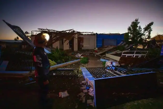 Ciclone extratropical: fenômenos 'devastadores' no Brasil são culpa das mudanças climáticas? 1 Foto: AFP via Getty Images