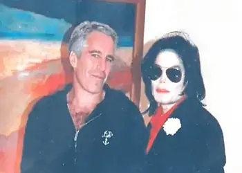 A lenda dos Rolling Stones, Mick Jagger, posando com Clinton - (crédito: Departamento de Justiça dos EUA)