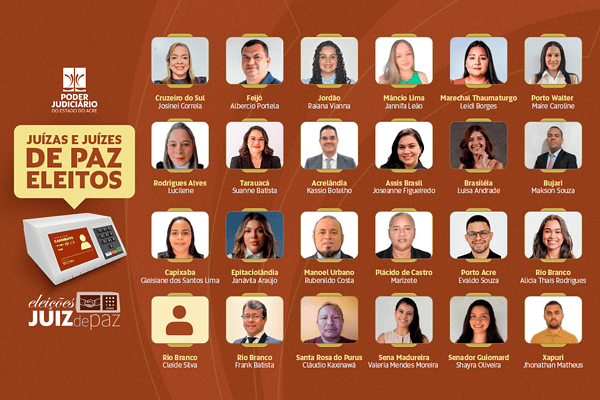 TJAC convoca eleitos para cargo de Juiz de Paz; documentação deve ser enviada até 9 de dezembro