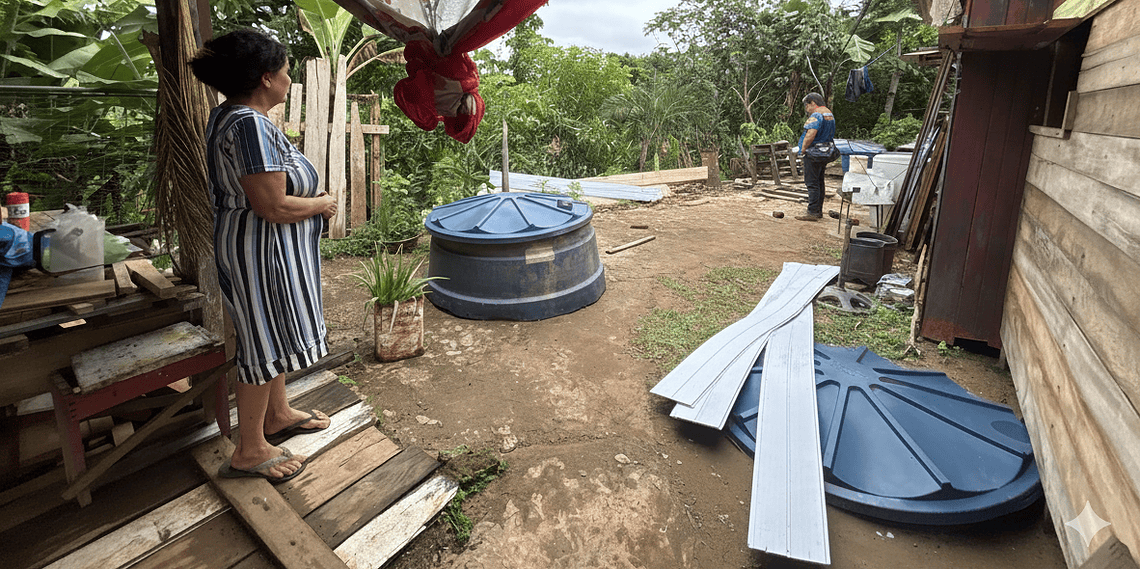 Chove em Rio Branco por 12 horas seguidas e famílias são retiradas de casas por risco de desbarrancamento 1 Foto: Cedida
