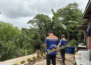 Enchente do Rio Acre já provoca ao menos 12 desbarrancamentos em Rio Branco 2 Foto: Defesa Civil Municipal