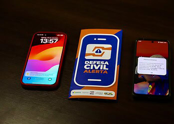 Simulado inédito mobiliza os 22 municípios do Acre e testa sistema de alerta por celular neste sábado 2 Durante o simulado, um alerta de desastre será emitido aos celulares nos 22 municípios. Foto: Alice Leão/Secom