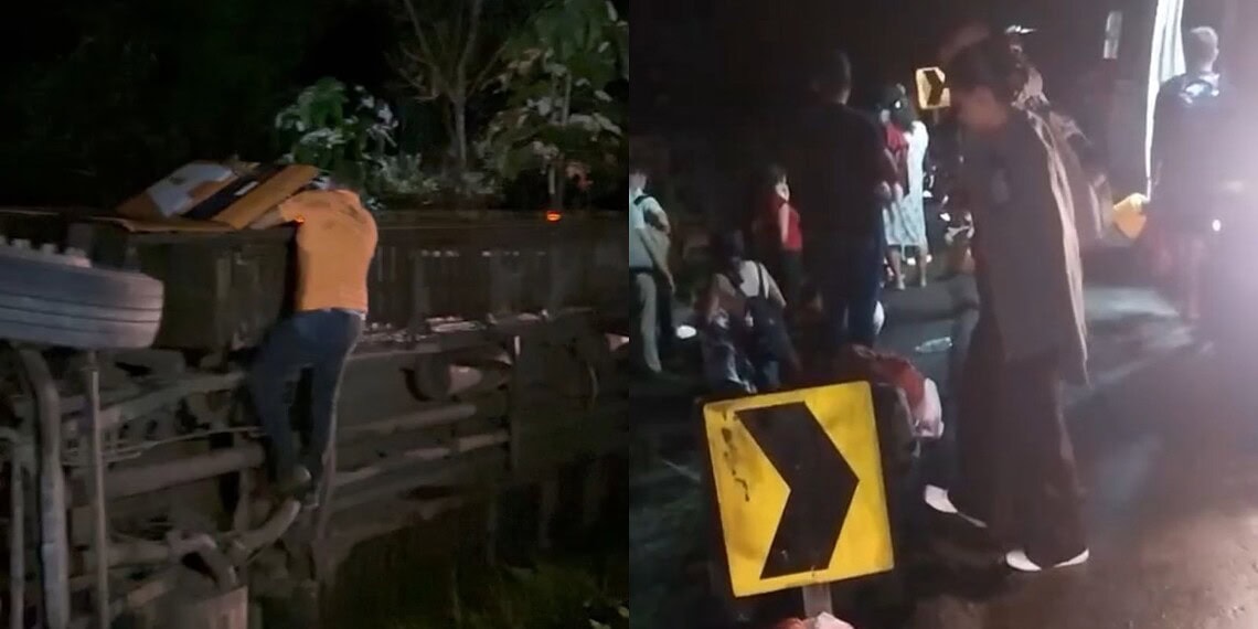 Ônibus tomba na BR-364 e passageiros ficam feridos durante viagem entre Rio Branco e Cruzeiro do Sul