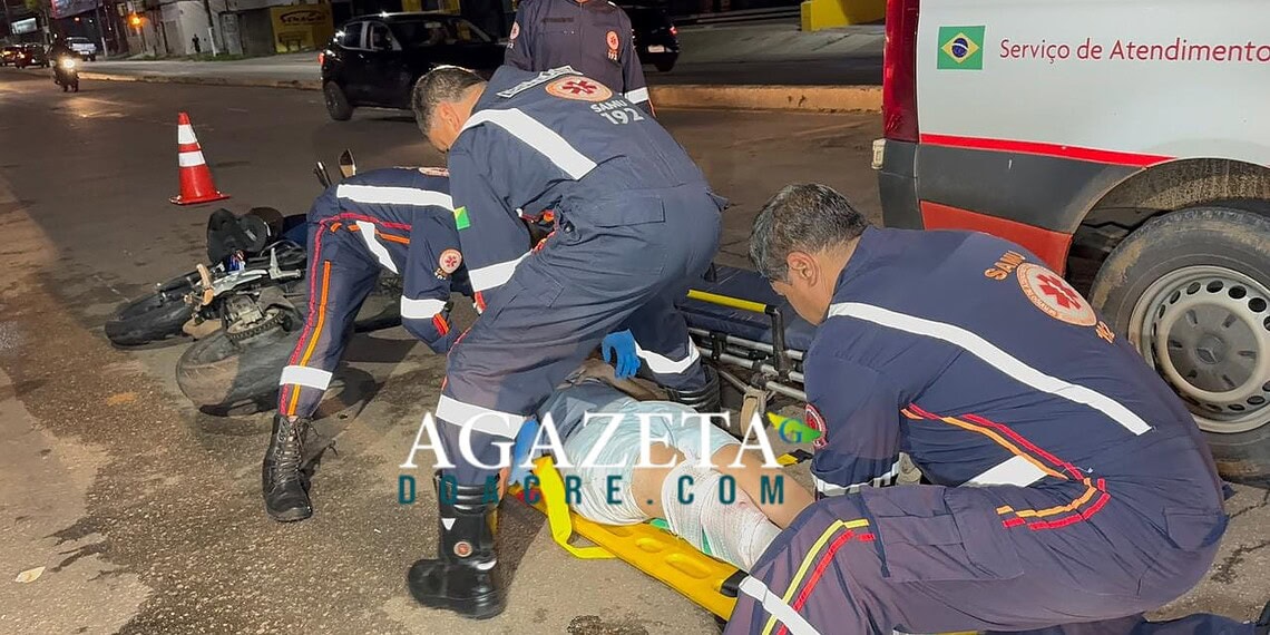 Colisão entre carro e motocicleta deixa militar do Exército ferido na Avenida Ceará, em Rio Branco 1 Colisão entre carro e motocicleta deixa militar do Exército ferido na Avenida Ceará, em Rio Branco