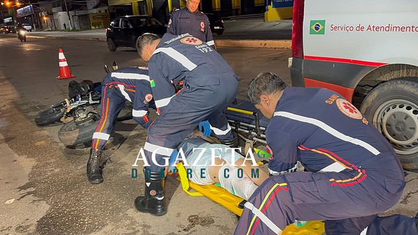 Colisão entre carro e motocicleta deixa militar do Exército ferido na Avenida Ceará, em Rio Branco