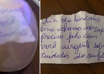 Funcionária esconde bilhete em mamadeira para alertar mãe sobre maus-tratos contra menino com autismo em creche 8 Funcionária esconde bilhete dentro de mamadeira para alertar mãe sobre maus-tratos em Rio Preto (SP) — Foto: Arquivo pessoal